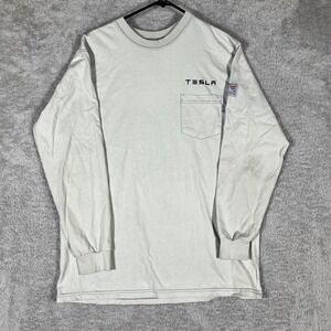 Tyndale Tesla FR Flame Resistant Long Sleeve Pocket T-Shirt Mens Large Gray USA